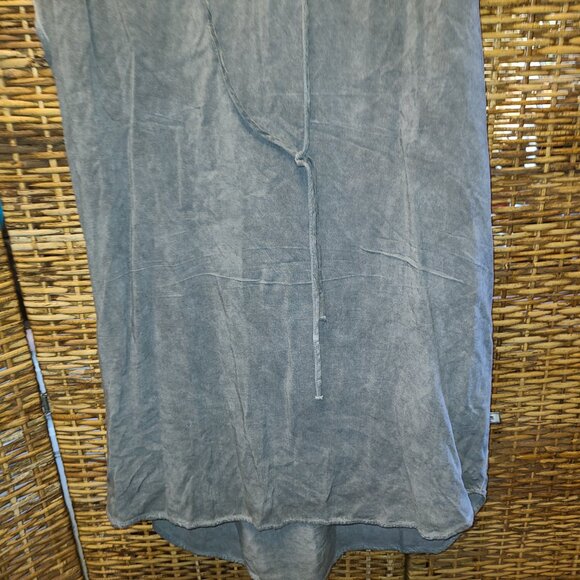 NYTT Dress Womens L Gray Acid Wash Tank Strappy V-Neck Sleeveless Pullover - Picture 2 of 5